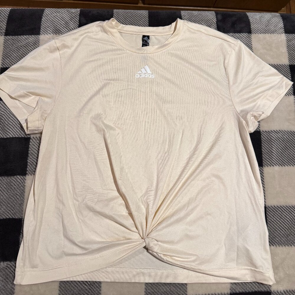 Adidas Cropped Light Orange Women's Athletic Top